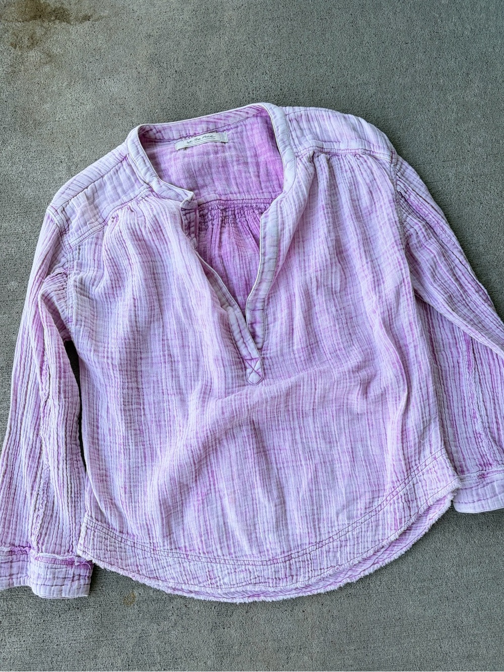 We the free lightweight gauze long sleeve shirt